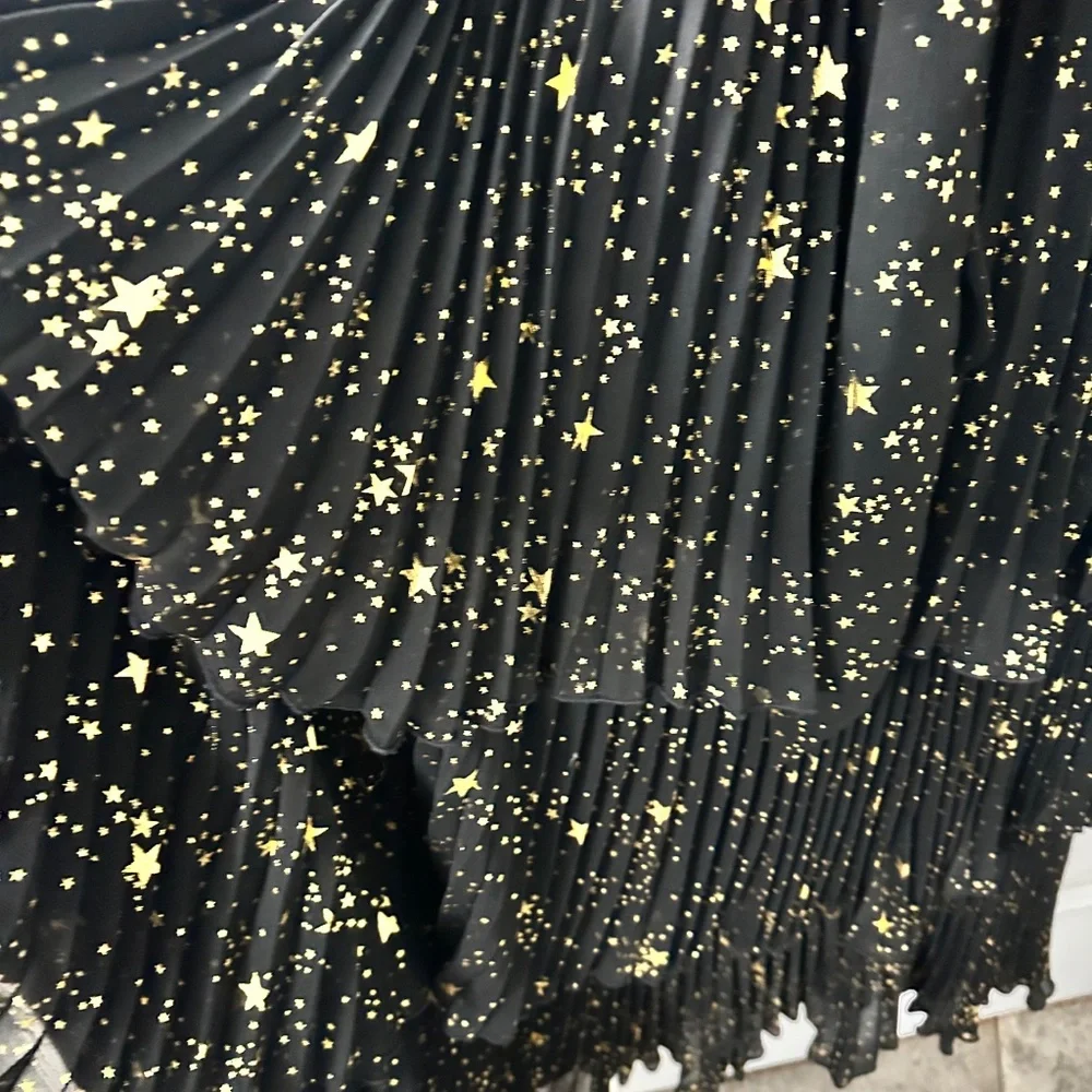 Alex Marie halter gold and black star dress starfall ball dress - Picture 5 of 13